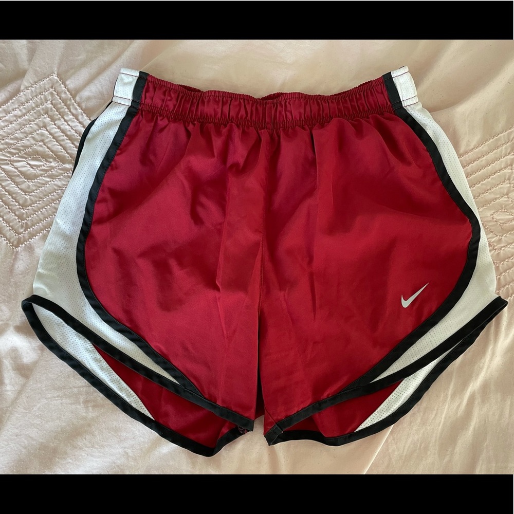 Garnet Nike running shorts